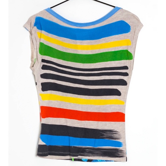 DESIGUAL Floral Tee short sleeves Size : Medium - Picture 2 of 10